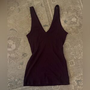 Elegant dark purple Sleeveless Top